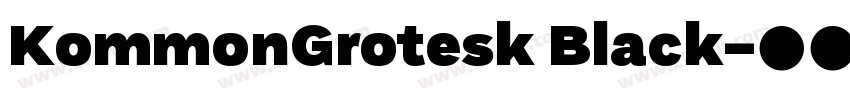 KommonGrotesk Black字体转换